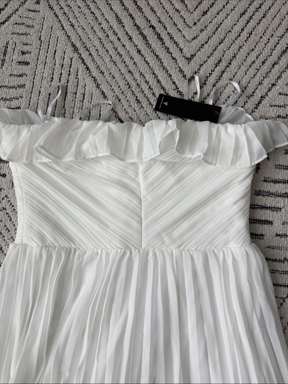 Lulu's White Strapless Ruffled Mini Dress - Picture 2 of 4